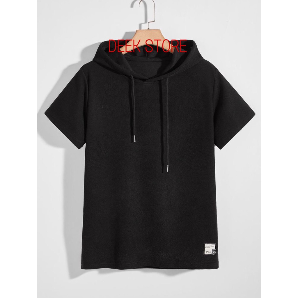 KAOS HOODIE LENGAN PENDEK/KAOS HOODIE PRIA LENGAN PENDEK/KAOS HOOIDE PRIA POLOS
