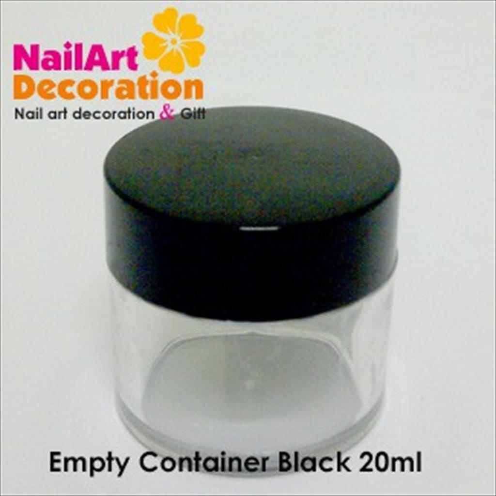 3PCS CONTAINER JAR POT BLACK 20ML - CO00016