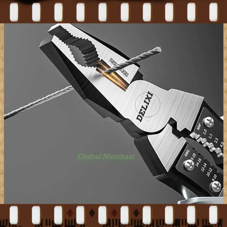 DELIXI Tang Pemotong Kawat CRV Multifungsi Wire Cutter 7 inch