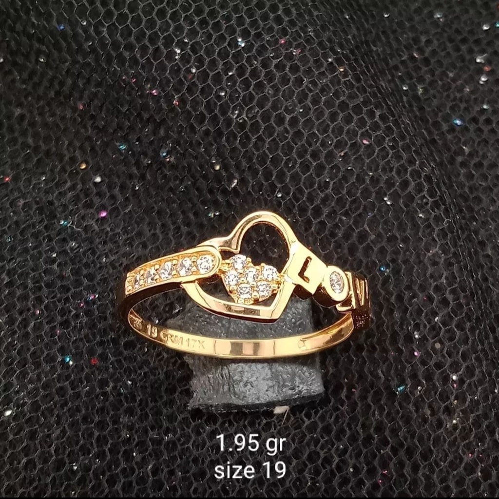 Cincin emas 17K - 1.95 gr kadar 750 - 3850