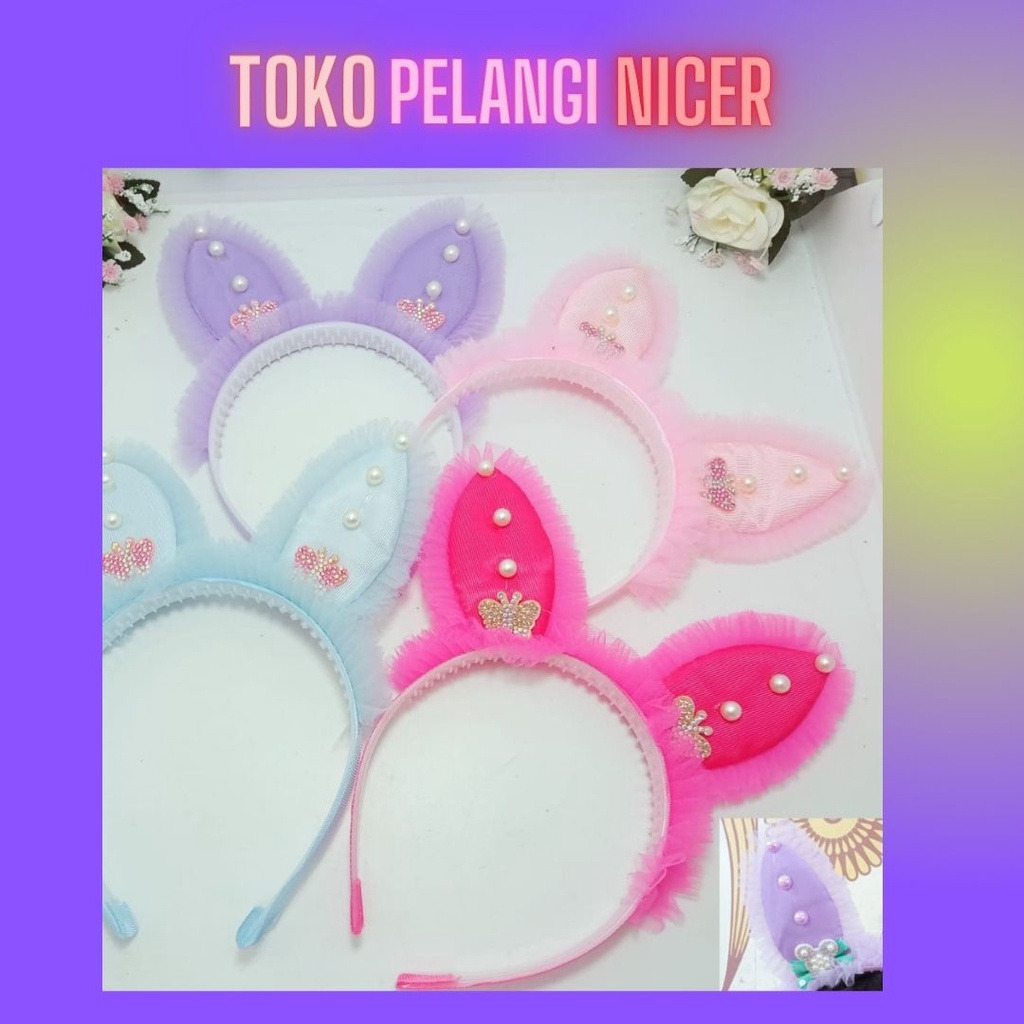 Bando Anak Lucu - Bandana kuping kucing maid fashion Wanita- Hiasan Rambut Anak Tokopelanginicer