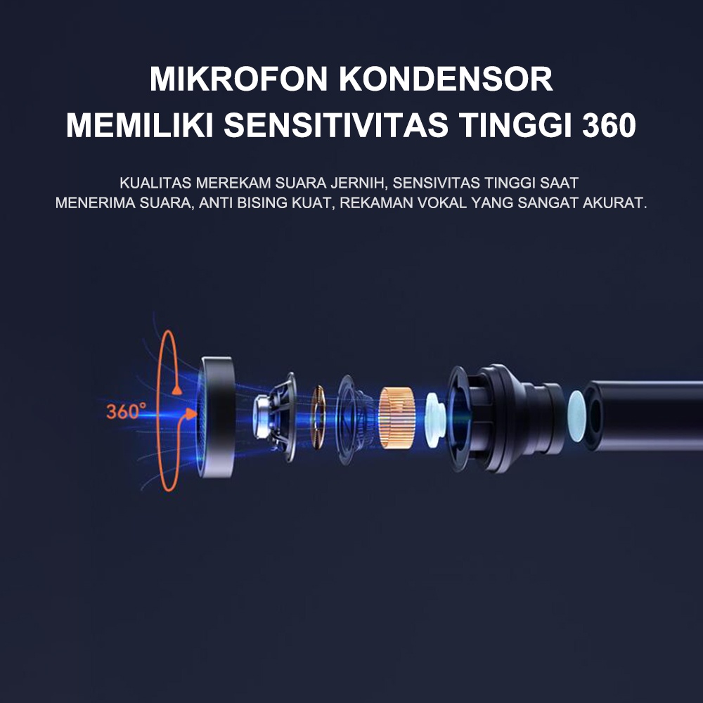 Mic Wireless Microphone Bluetooth Mikrofon Lavalier Nirkabel clip on untuk Merekam YouTube TikTok Facebook Live Stream Vlogging
