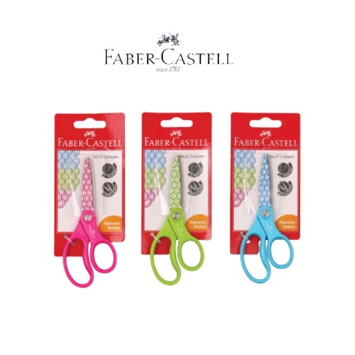 

Gunting Faber-Castell Bermotif Ergonomic Handle Uk 14 cm Aman untuk Anak Ujung Bulat Scissors 187752 187729 187754 – Satuan