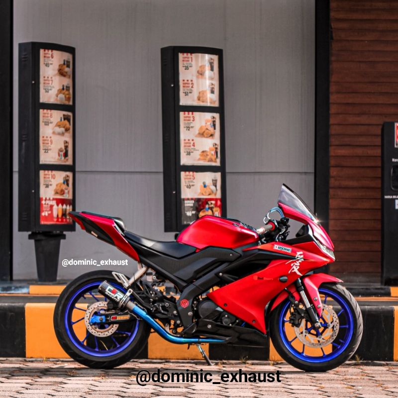 Header bending r15v3 ngaceng blue / Leher Bending R15v3 ngaceng / R15v3 Ceng / R15v3 panjang fullblu