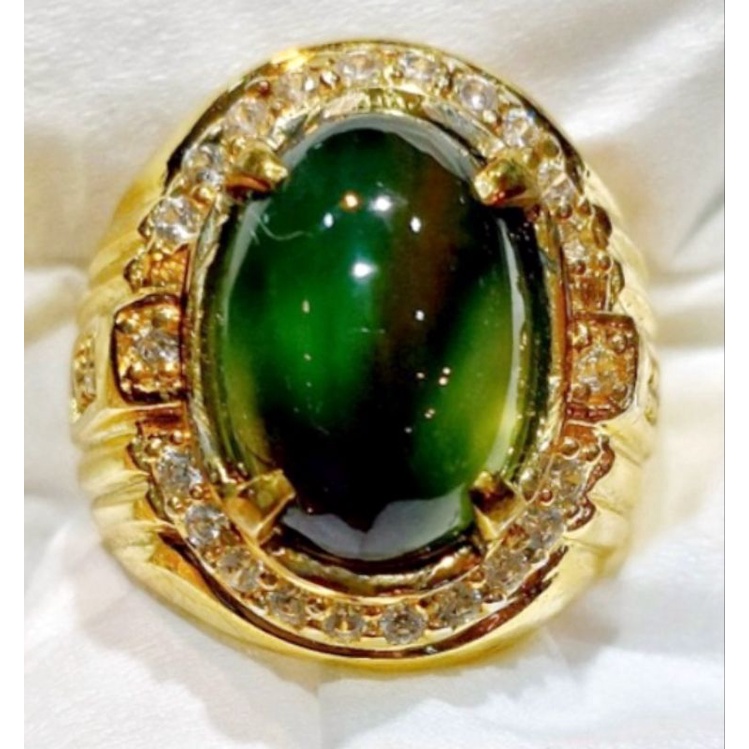 CINCIN BATU NATURAL HIJAU GARUT CRYSTAL◇ORIGINAL (HIGH QUALITY)