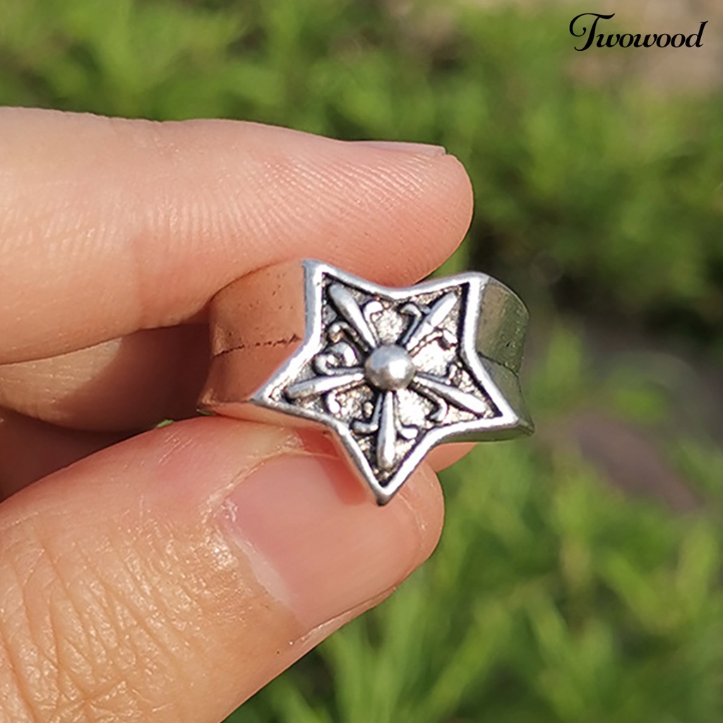 Cincin Bentuk Tengkorak Warna Silver Gaya Retro Eropa Untuk Wanita