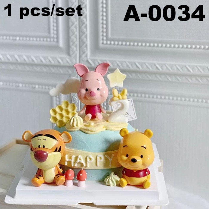 

Cake Topper Winnie The Pooh / Piglet / Tiger Ulang Tahun