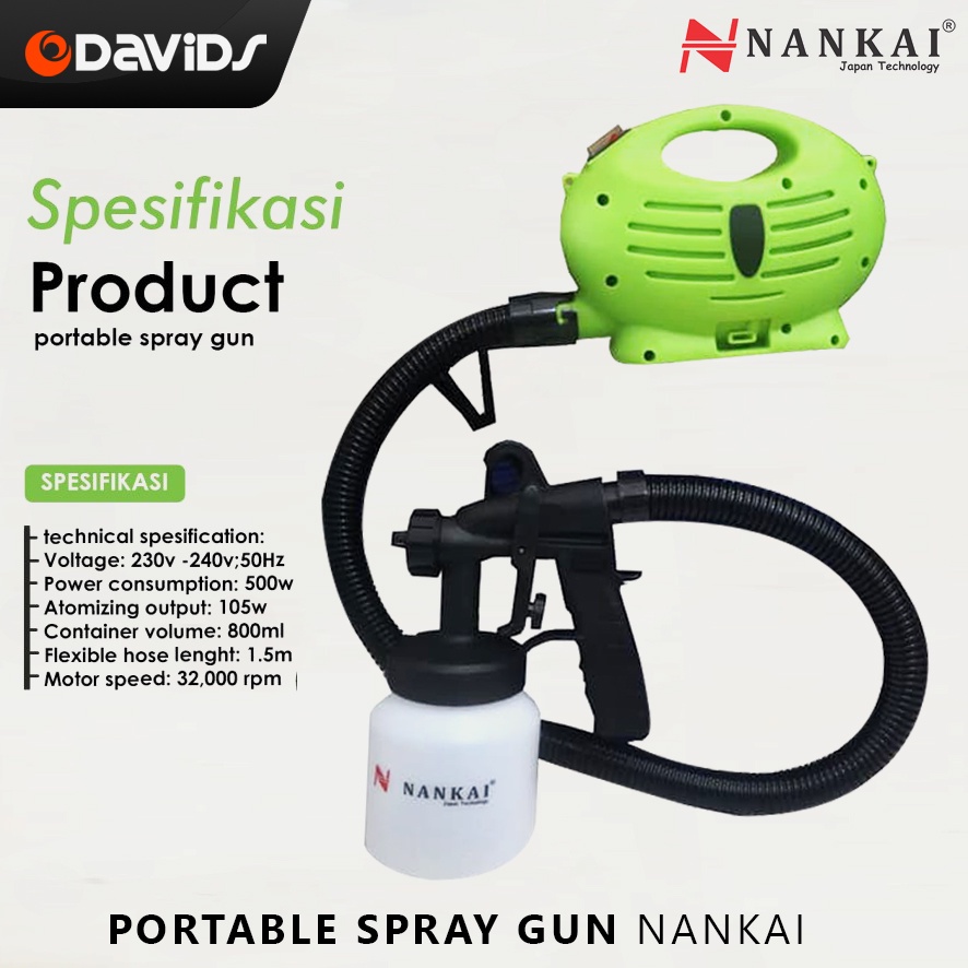 Spray Gun Elektrik Semprotan Cat Kompresor Mesin Sprayer Nankai