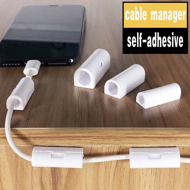 Data Line Manager Cord Holder Wall Wire Manager Data Line Organizer Penggulung Kabel USB Desktop Tidy Klip Pengatur Kabel Universal Cable Organizer