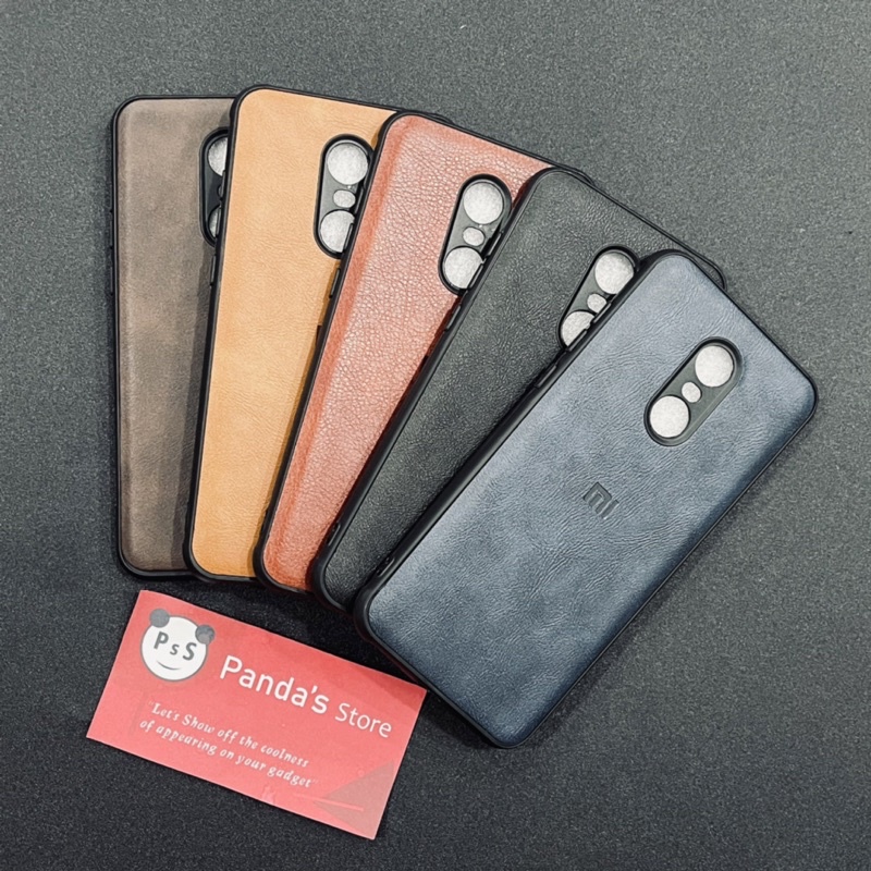 Leather Case Redmi 5+ Softcase Kulit Elegan Casing Slim Fit
