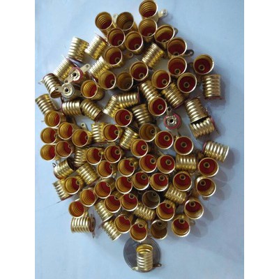 FITTING LAMPU SENTER DRAT KUNINGAN KECIL / TEMPAT BOHLAM SENTER / VITTING (5PCS)