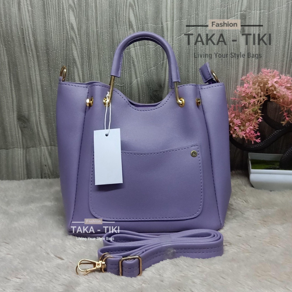 (COD) Tas Selempang Top Handle Bag Jinjing Gagang Besi Mewah