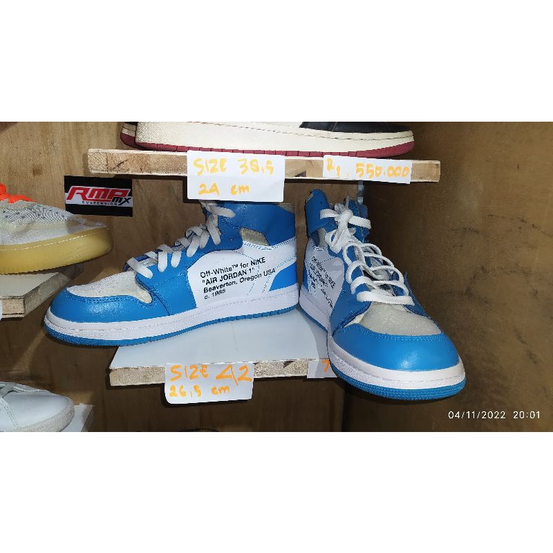 NIKE AIR JORDAN 1 X OFF -WHITE BLUE HIGH