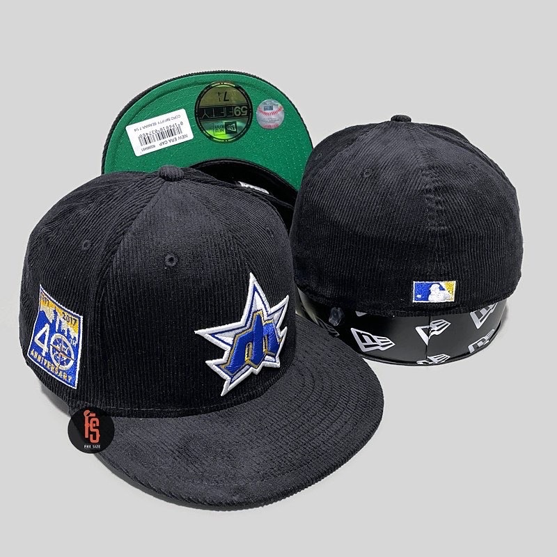 TOPI NEW ERA ORIGINAL 5950 COR 40TH ANNIV SEATLE MARINERS BLACK UV GREEN