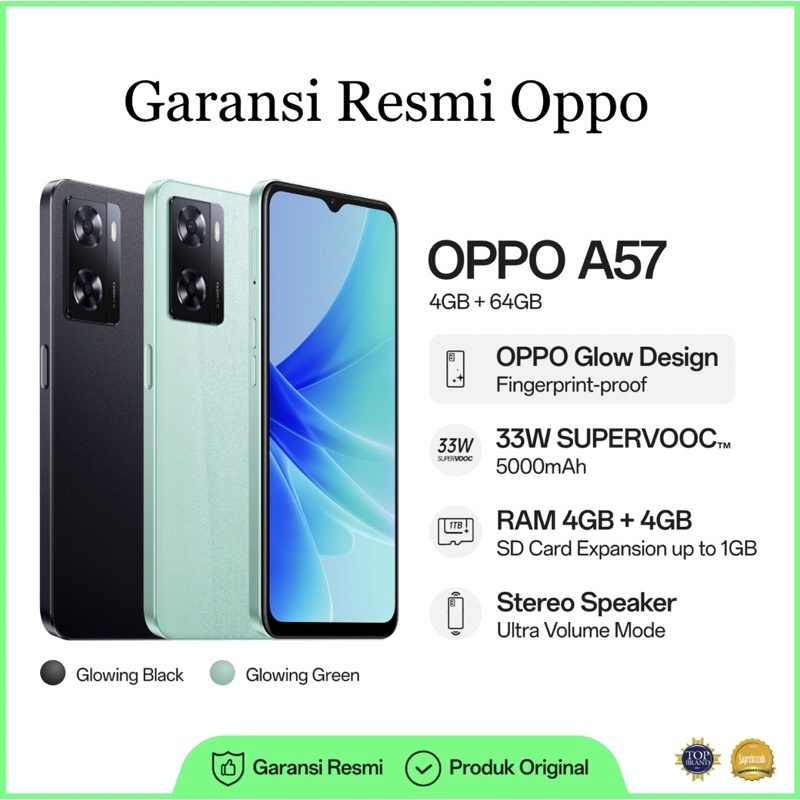 OPPO A57 4/64GB OPPO A17 4/64GB GARANSI RESMI