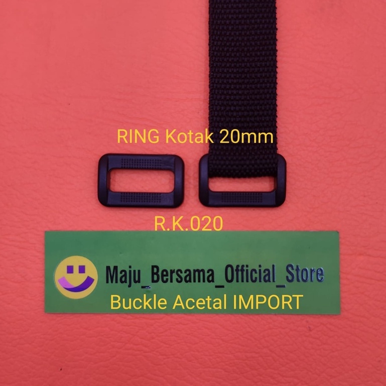 Buckle Acetal Import - Ring Jalan &amp; Ring Kotak 20mm - SK1