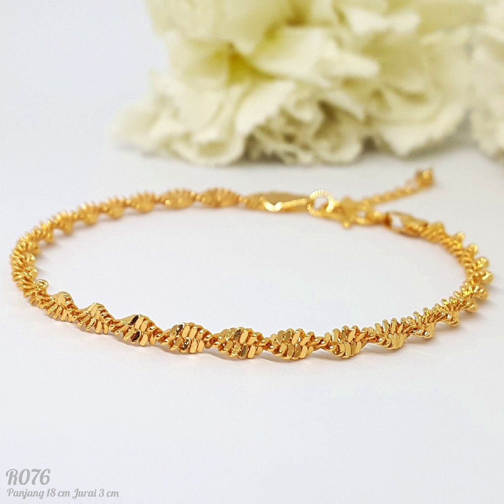 PGX Gelang Tangan Xuping Wanita Perhiasan Lapis Emas Aksesoris Fashion Premium - R076