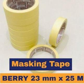 

↷ Isolasi Kertas 1" MASKING TAPE BERRY 1 Inch 23mm x 25 meter [ TEBAL ] シ