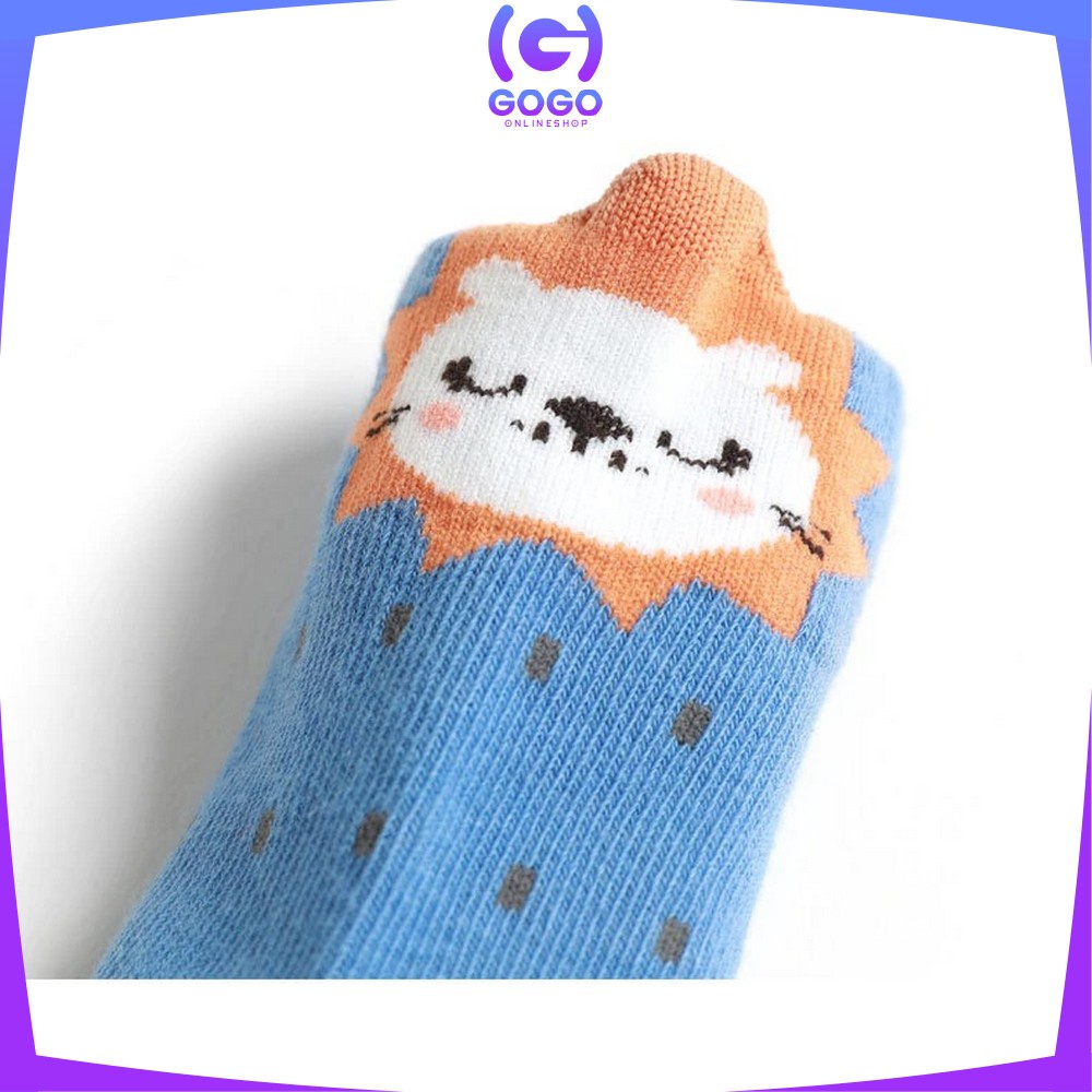 GOGO-P378 Kaos Kaki Anak Animal Sock 3D Kaus kaki Panjang Cute Karakter Hewan Anti Slip Bayi Unisex Kaus Kaki Korea Cewek Cowok