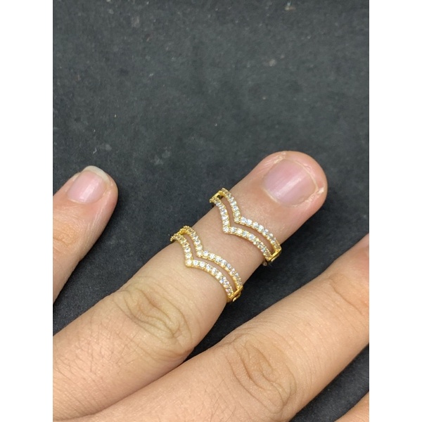 cincin emas asli kdr 700 model aurel bermata