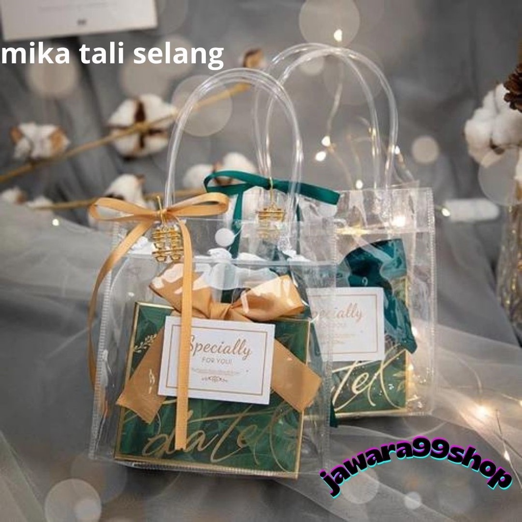 Mika Transparant Tas Tenteng Varian size transparan tas hampers banyak ukuran by Chikoisme GBR