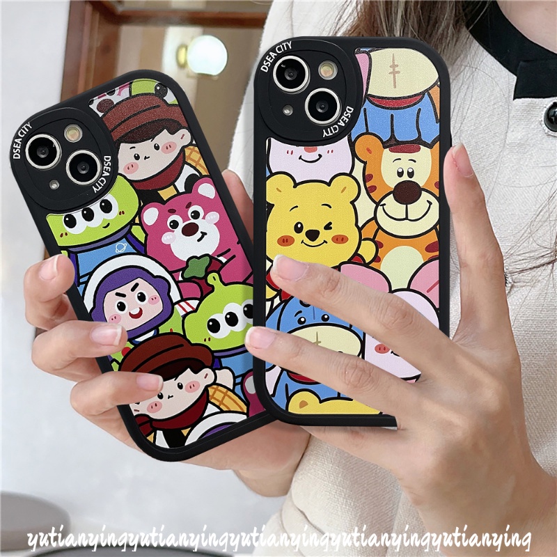 Casing Imut Realme C53 C55 10 Pro Plus C15 5 5i 7i 5 6i 5s C21Y C25s C21 C35 C31 C25Y C12 C30 C17 C2 C11 6s 6 C20A C3 C20 C17 9i 8i 8 8Pro Mainan Disney Winnie Tigger Losto Soft Cover/Sarung Bantal Guling Bulu Halus Lembut