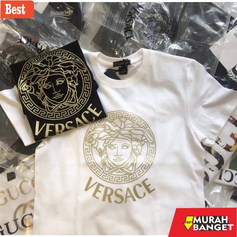 baju setelan wanita kekinian 2022 VERSACEHE LOGO BESAR EMAS - PASANGAN FAMILY KELUARGA AYAH ANAK KID