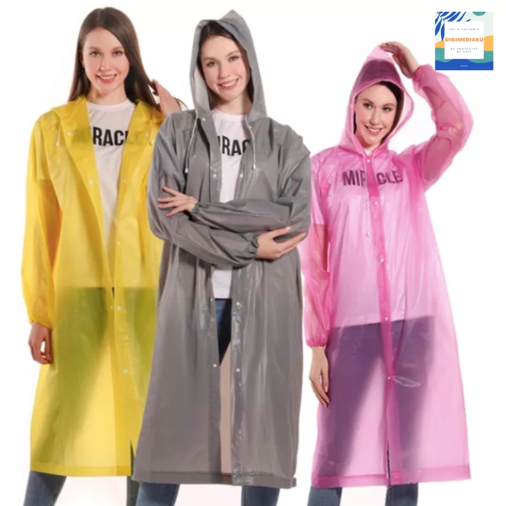 Jas Hujan Plastik EVA Raincoat Poncho Jas Hujan Eva Model Korea