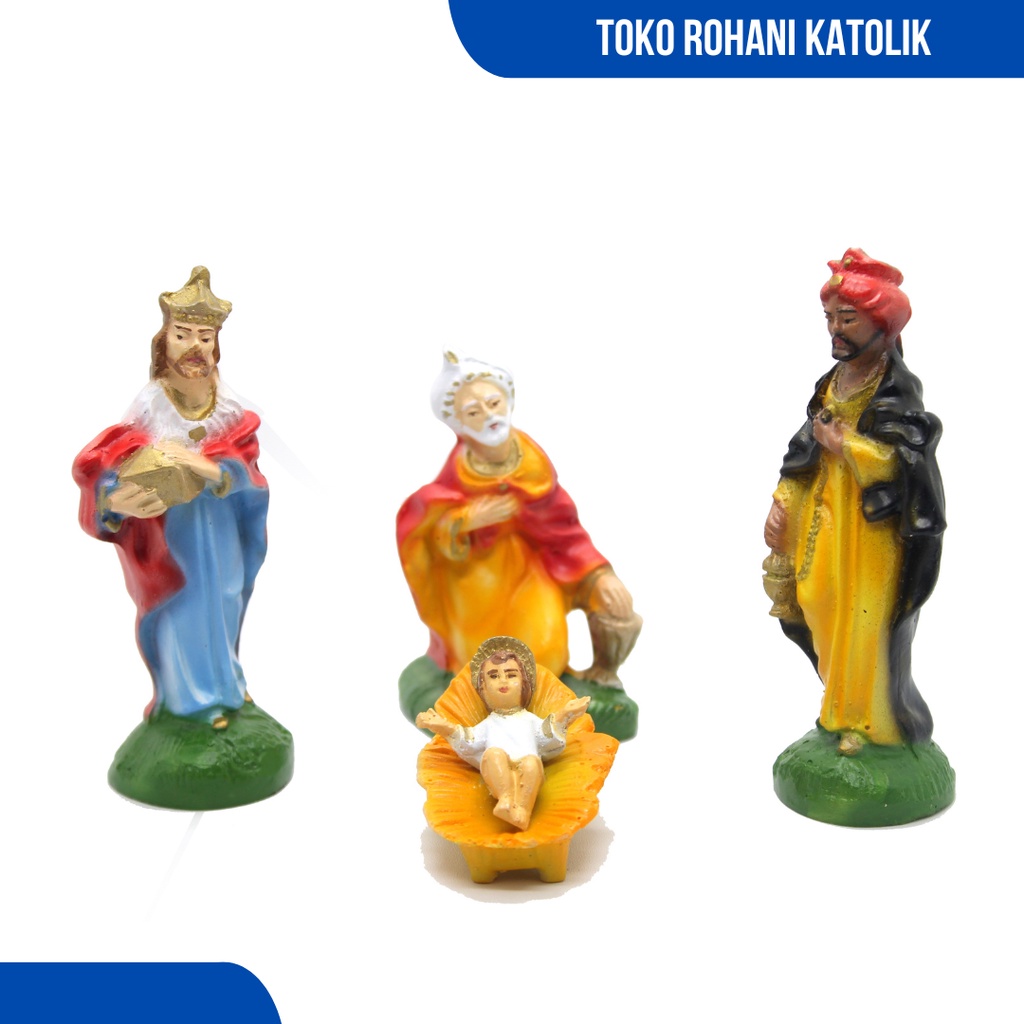 SET PATUNG NATAL 10 CM / DEKORASI PATUNG NATAL / PATUNG YESUS DAN GEMBALA