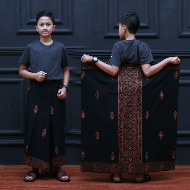 Sarung Anak Untuk Usia SMP Sarung Batik anak Motiv Sarwon Bahan Katun Lembut Adem Di Pakai