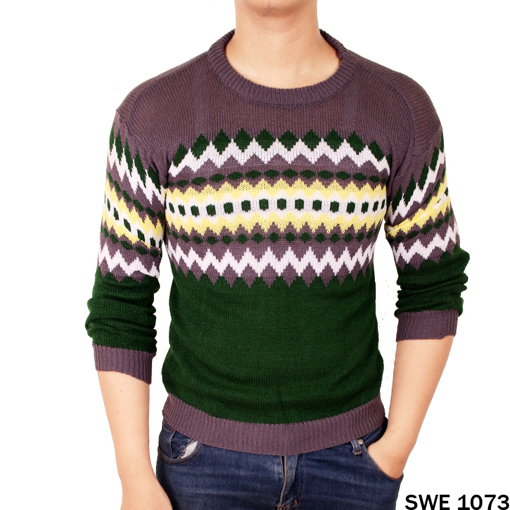 Sweater Rajut Pria Motif Tribal Keren - SWE 1096