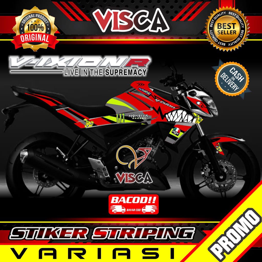 COD / BAYAR DITEMPAT Striping Lis Yamaha All New Vixion R Stiker Hologram Vixion New R Stiker Vixion