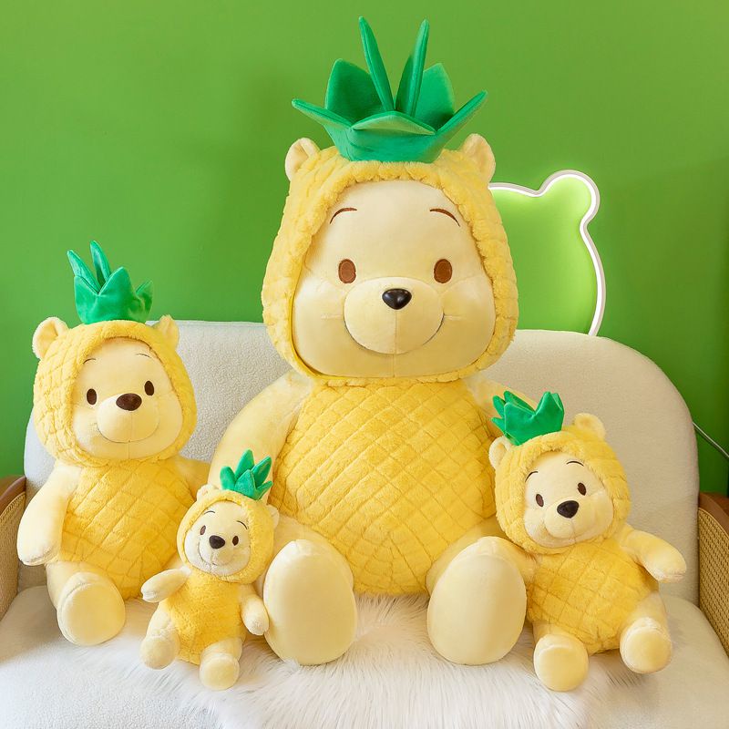 Lembut Cuddly Pineapple The Pooh Bear Mainan Mewah Kuning Xmas Anak Hadiah