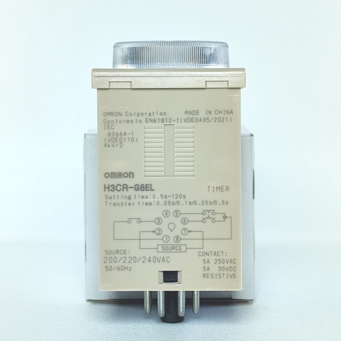 TIMER OMRON STAR DELTA H3CR-G8EL 220VAC