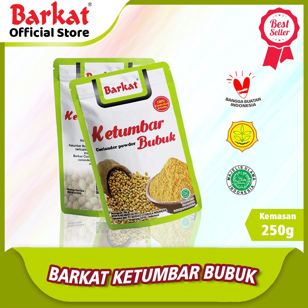 

Barkat Ketumbar Bubuk Original Dari Barkat Kualitas Premium Kemasan 250 Gram Sejak 1939