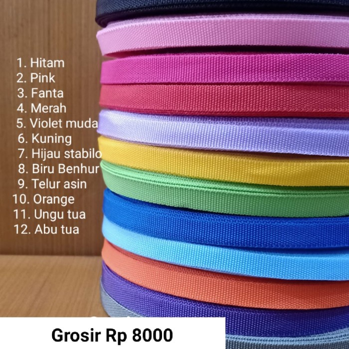 Kain Tali Webbing / Bisban 1 Cm