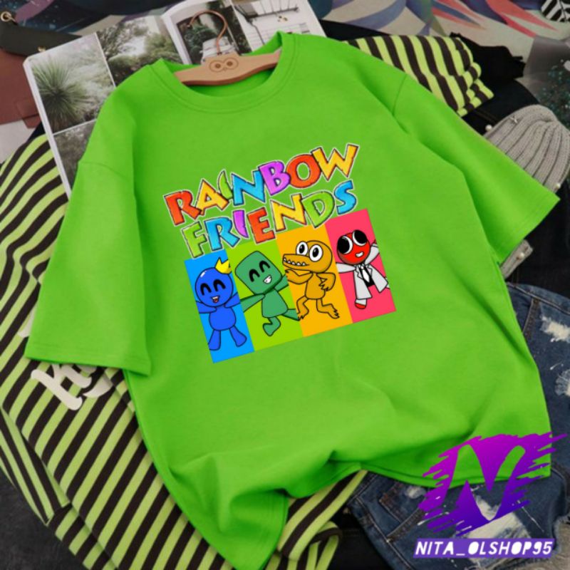 kaos anak rainbow friends Roblox game baju anak rainbow friends gratis sablon nama