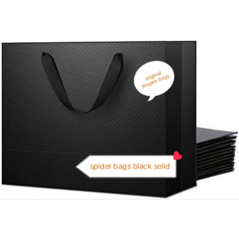 

JUMBO XXL Spider paper bags || shopee original ||PREMIUM PAPERBAG SUPER BLACK