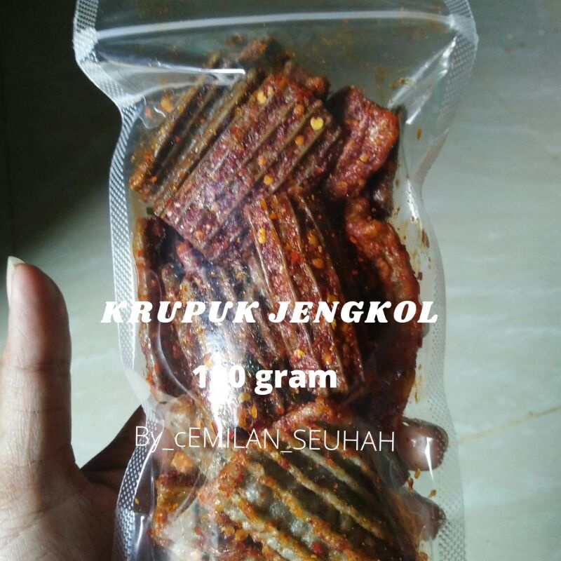 Kerupuk Jengkol Pedas Daun Jeruk Isi 100 Gram