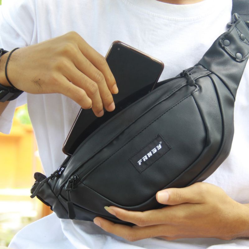 Fansy Beasts - Waistbag pria tas selempang synthetic leather