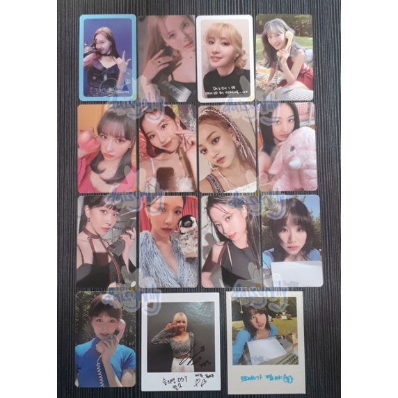 Photocard PC Twice Nayeon fancy Momo peach Sana in love Jihyo boneka Mina penguin telepon Dahyun Cha