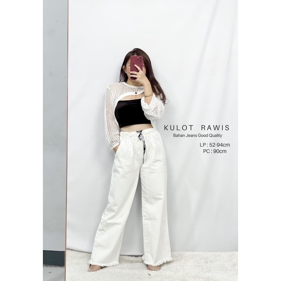 MDLV ~ Celana Jeans Panjang Kulot Rawis Jeans Good Quality