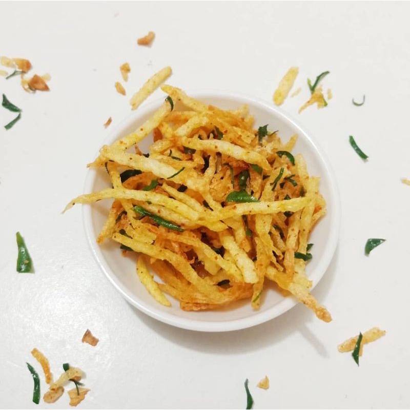 

KITCHENME Home Made - Keripik Kentang Goreng - Pedas Daun Jeruk