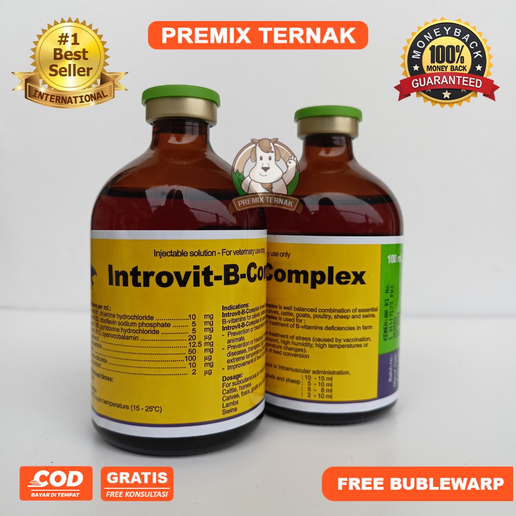 INTROVIT B COMPLEX 100ml Original -  (KONSENTRASI TINGGI DAN BIOTIN)