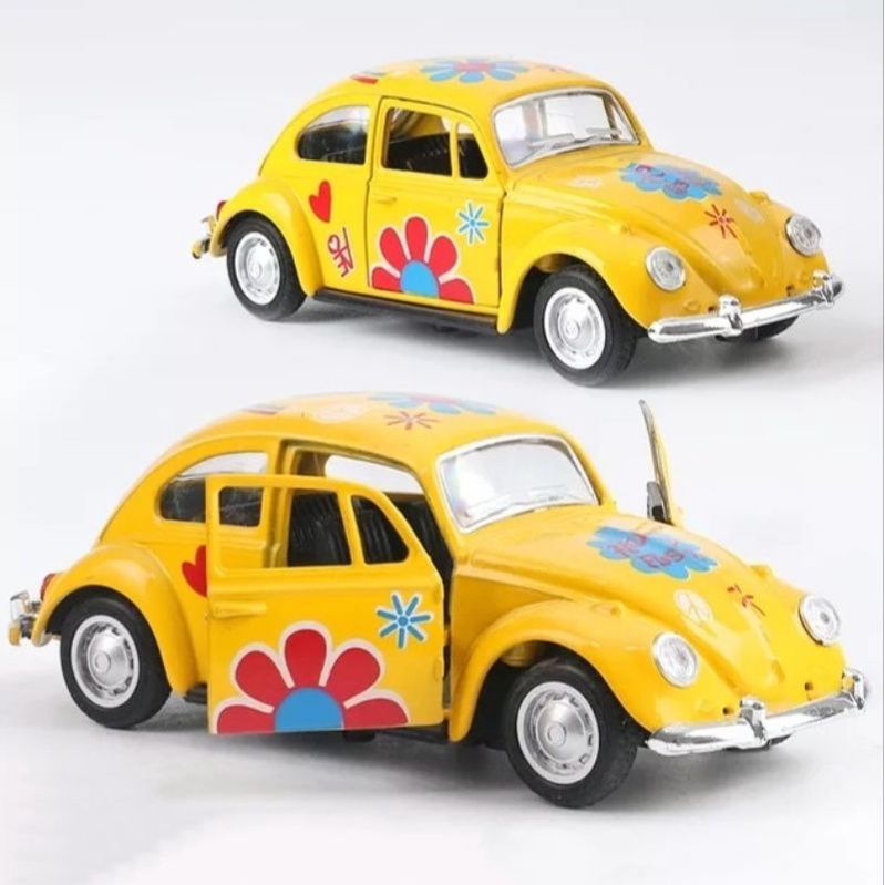 Diecast Metal Murah Volkswagen Classical Beetle - VW Kodok - Mobil Klasik Skala 1/32 Miniatur Mobil Mobilan Pajangan