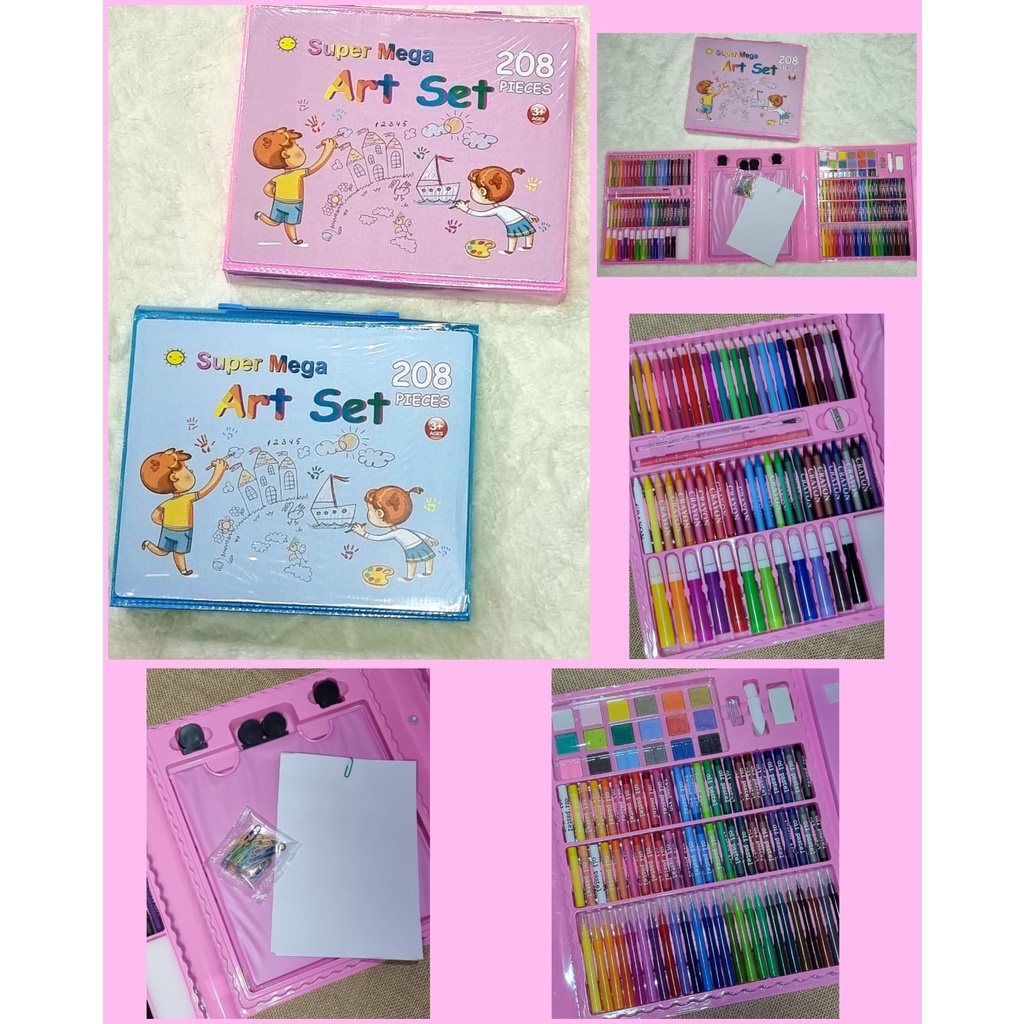 

[Whispers] Crayon set 208 Alat Mewarnai Anak Art Set Pensil Warna Alat Gambar Kreatif Krayon Spidol
