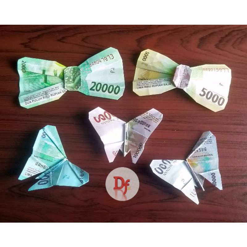 

ORIGAMI HIASAN MAHAR PITA & KUPU-KUPU dari uang mainan