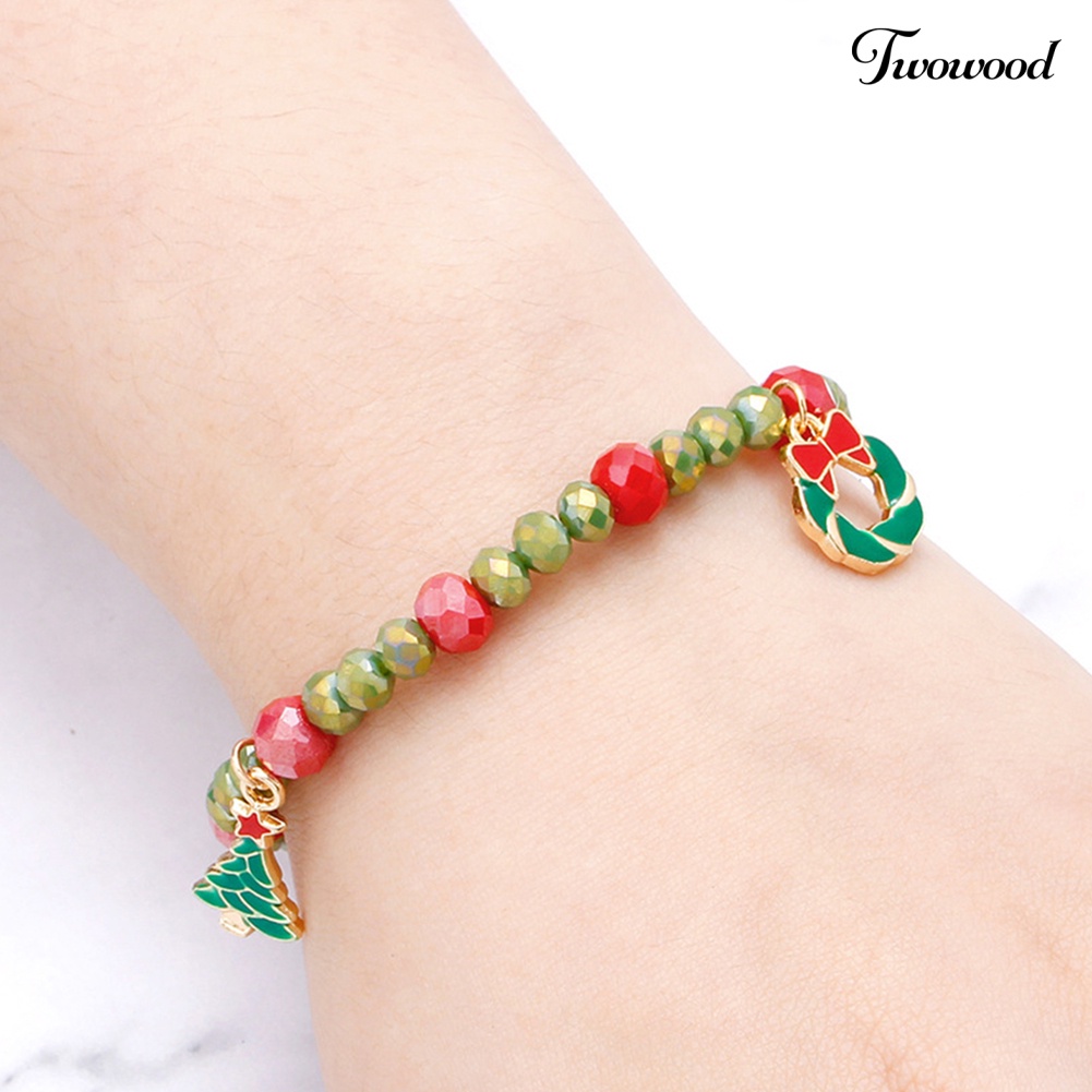 Gelang Desain Santa Claus Snowman Warna-Warni Untuk Dekorasi Natal