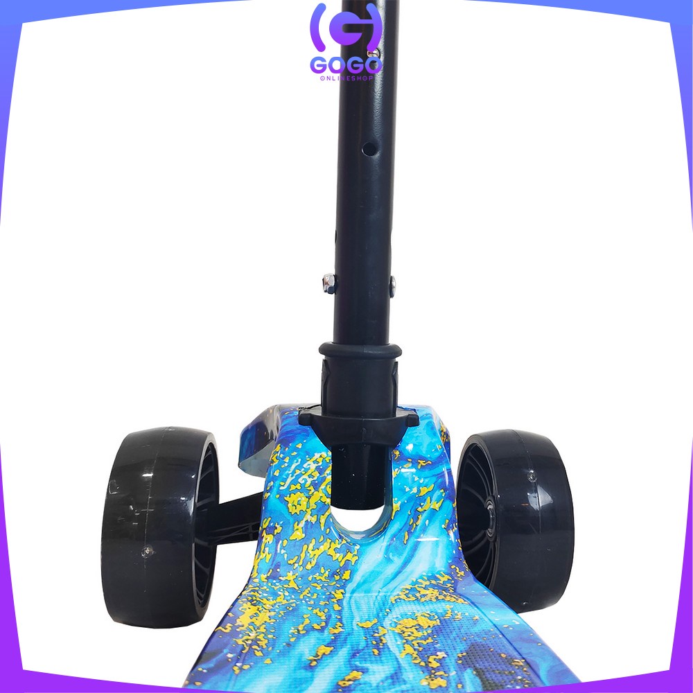 GOGO-M252 Mainan Skuter Anak Karakter Scooter Roda 3 Otoped Anak Bisa Dilipat Injak Mainan Outdoor Kickboard Scooter