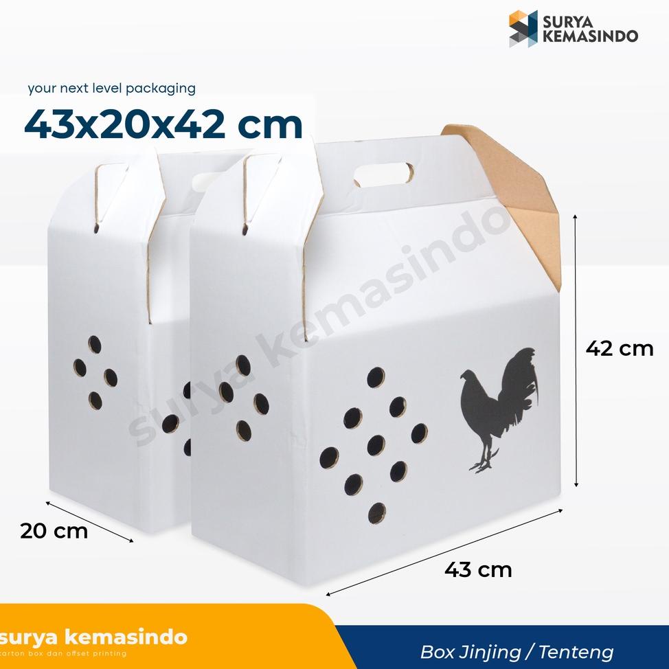 

➶ Box Ayam 43x20x42 (orip) Kardus/box/box ayam/kardus ayam/jago ❅